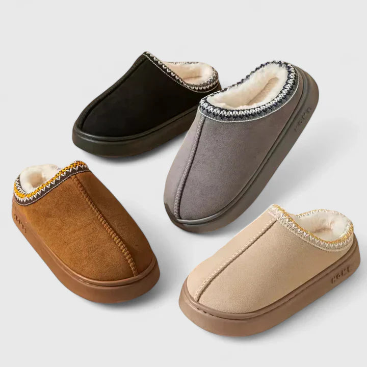 Alethea | Brown Suede Orthopedic Slippers