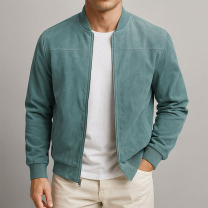 Asher | Tan Modern Minimalist Zip Jacket