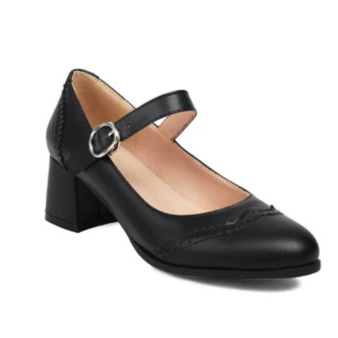 Calantha | Brown Leather Mary Jane Orthopedic Shoes