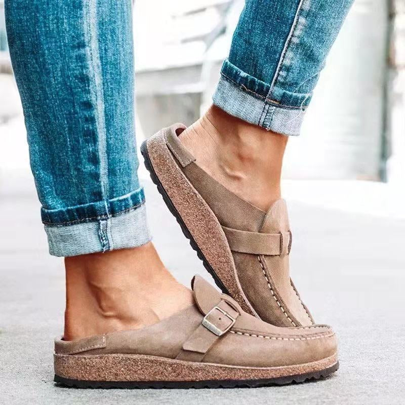 Alethea | Tan Suede Orthopedic Slip-Ons
