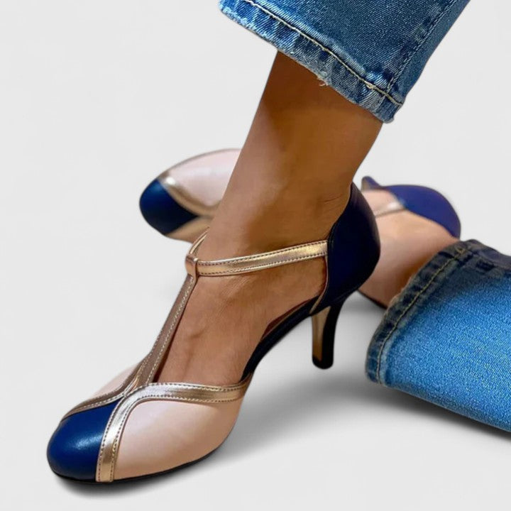 Calanthe | Elegant Navy Blue Comfortable Heels