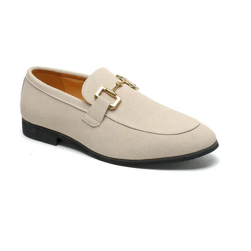 Beckett | Cream Luxury Suede Loafers