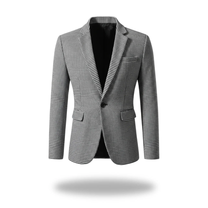 Beckett | Brown Houndstooth Timeless Structured Blazer