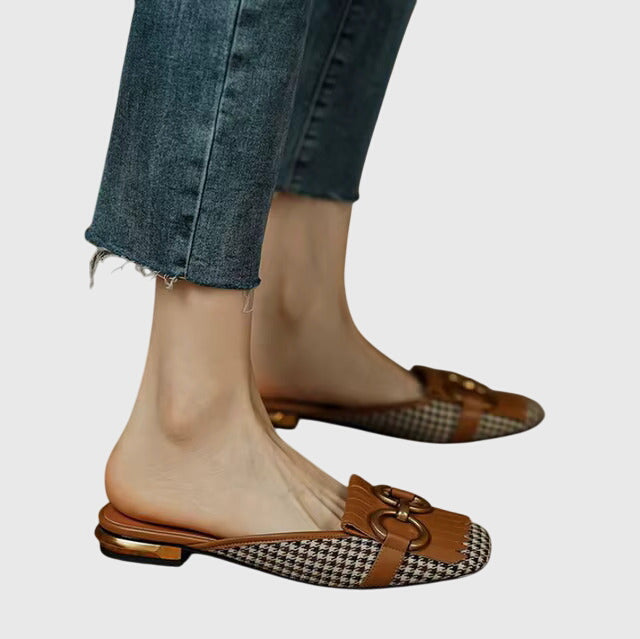 Calista | Beige Leather Orthopedic Sandals