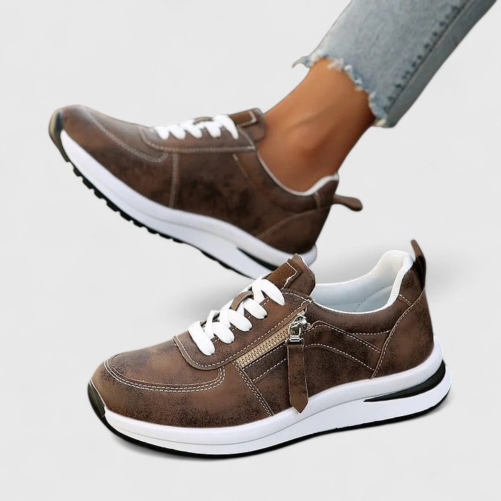 Calysta | Silver Elegant Shoes with Zipper