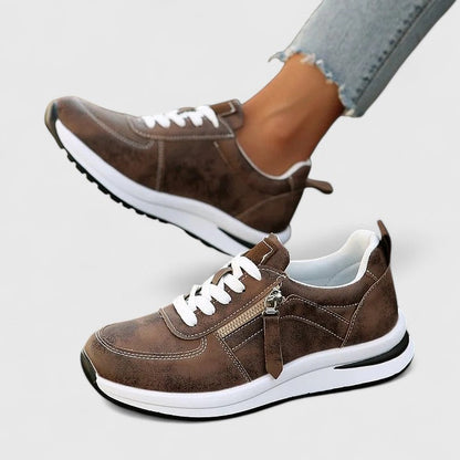 Calysta | Silver Elegant Shoes with Zipper