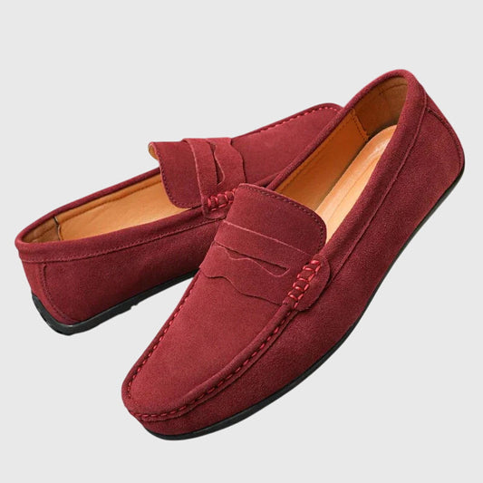 Calantha | Burgundy Suede Orthopedic Loafers
