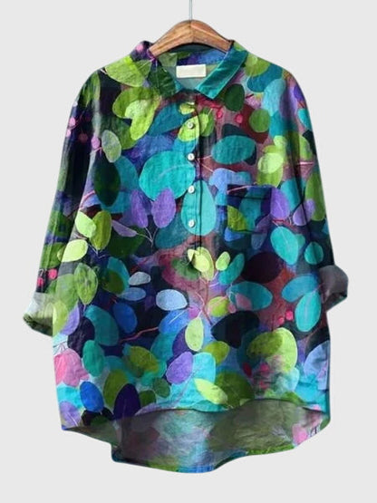 Calista | Floral Print Blouse in Vibrant Hues
