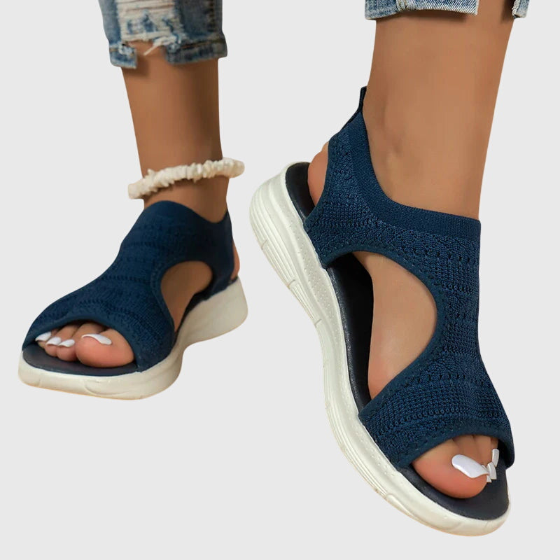 Calista | Brown Crochet Orthopedic Sandals