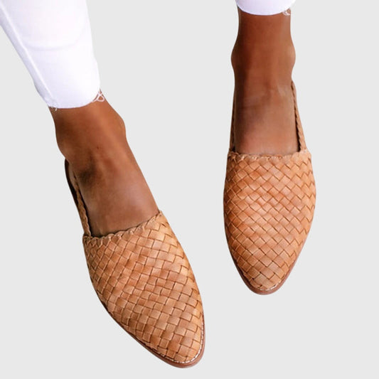 Calista | Woven Tan Orthopedic Sandals