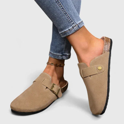 Calista | Beige Suede Orthopedic Loafers