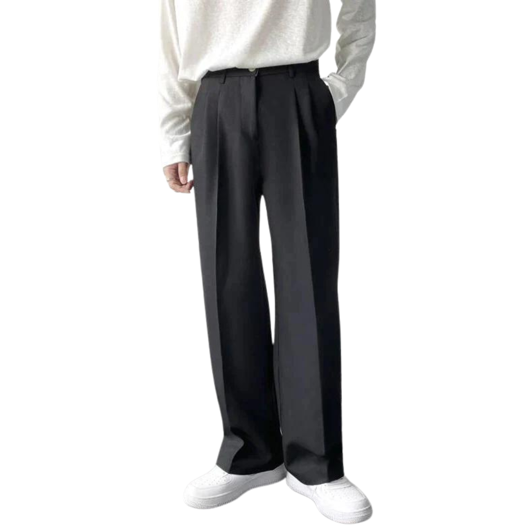 Beckett | Black Pleated London Pants