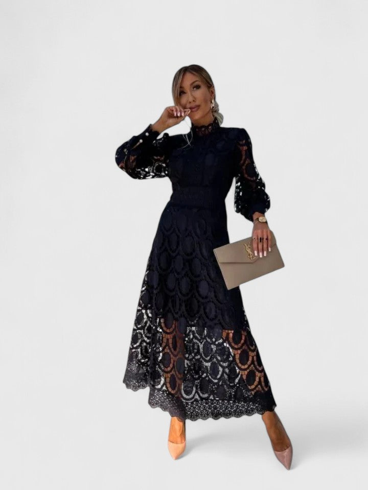 Calanthe | Black Lace Elegant Dress