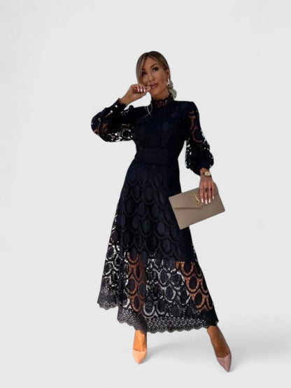 Calanthe | Black Lace Elegant Dress
