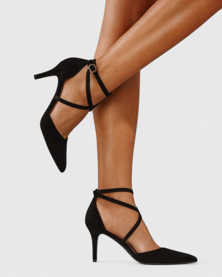Calantha | Sleek Black Elegant Heels