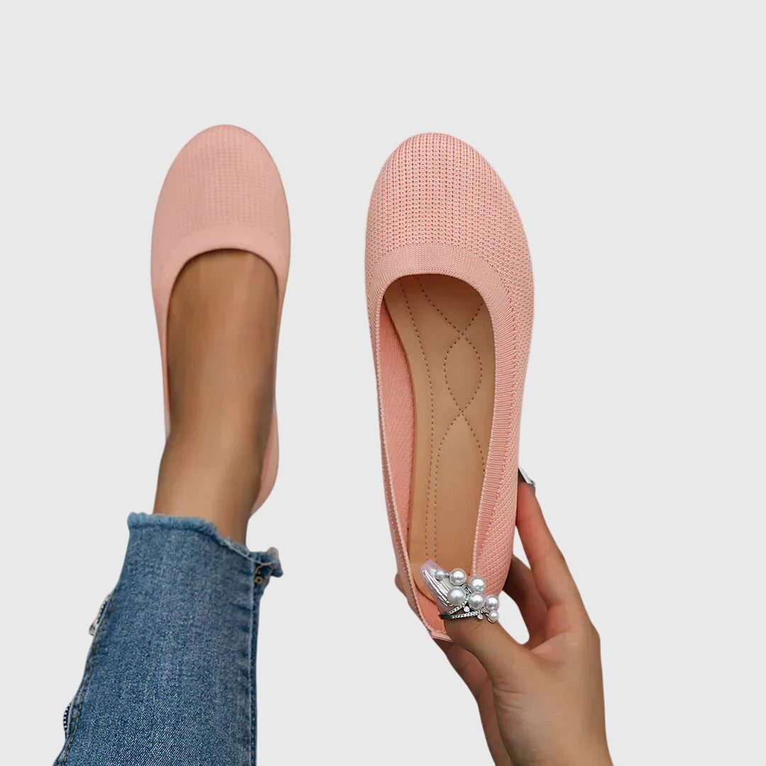 Aria | Black Anti-Slip Breathable Ballet Flats