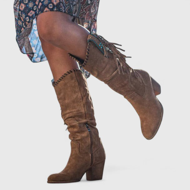 Alethea | Burgundy Suede Orthopedic Boots
