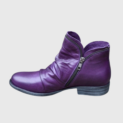Adeline | Black Leather Orthopedic Women's Shoes
