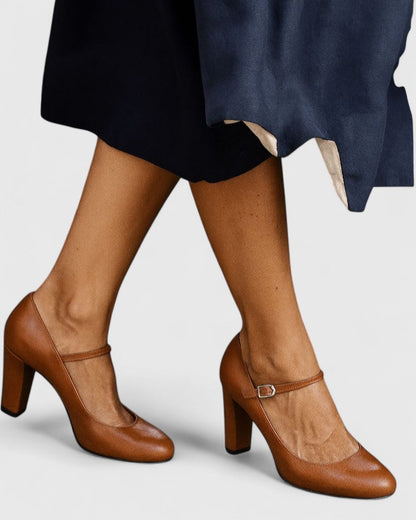 Calantha | Elegant Tan Sophisticated Heels