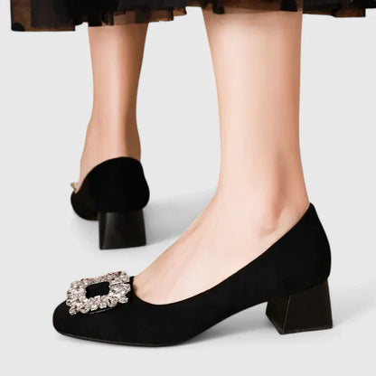 Calantha | Brown Suede Orthopedic Heels