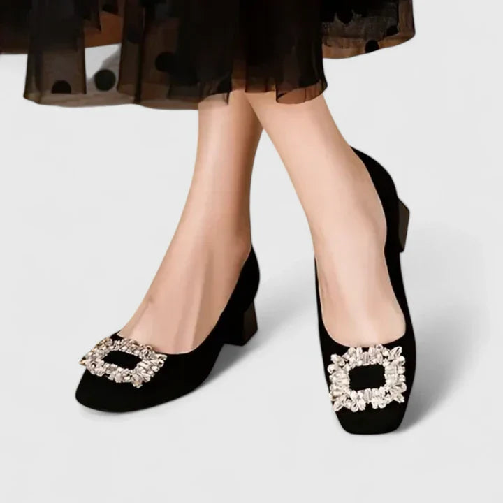 Calantha | Brown Suede Orthopedic Heels