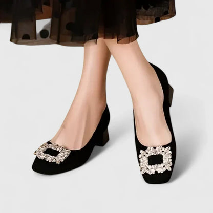 Calantha | Brown Suede Orthopedic Heels