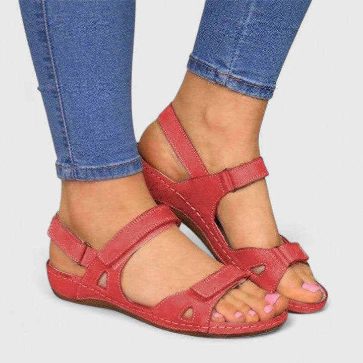 Alethea | Taupe Women's Orthopedic Comfort Fit Ankle Strap Sandals