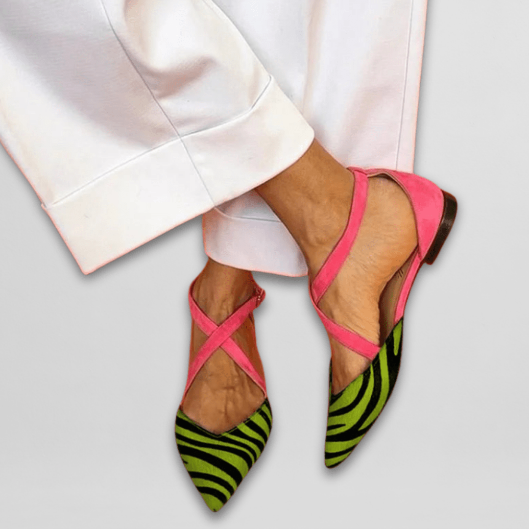 Calista | Exquisite Black Strappy Ballet Flats