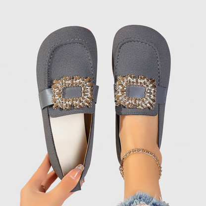 Calantha | Black Suede Orthopedic Loafers