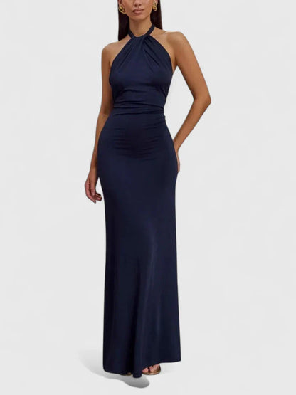 Calista | Terracotta Sophisticated Maxi Dress
