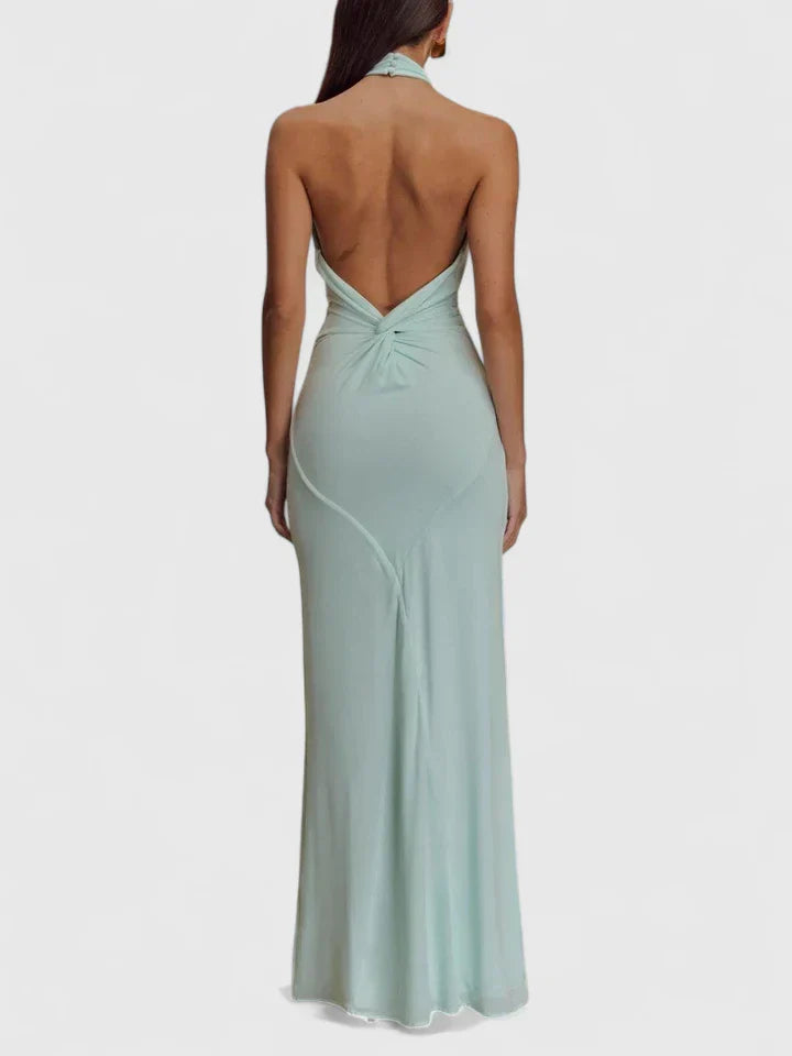 Calista | Terracotta Sophisticated Maxi Dress