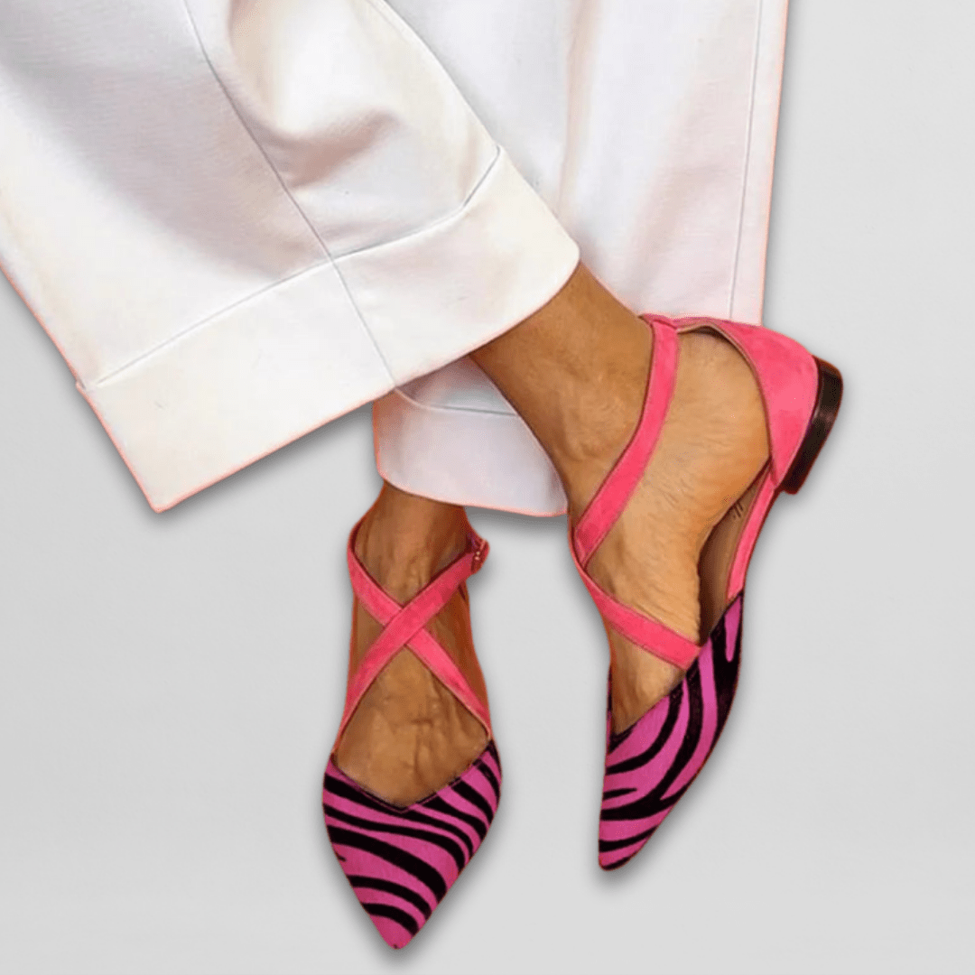 Calista | Exquisite Black Strappy Ballet Flats