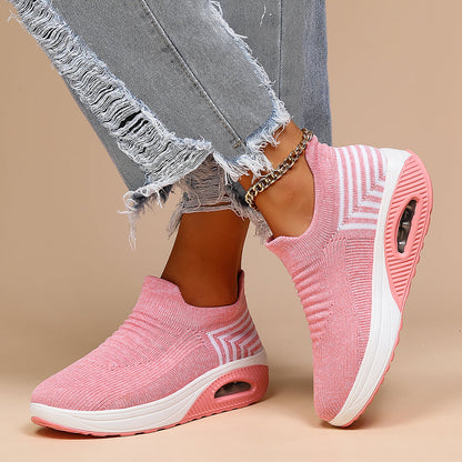Alethea | Grey Knit Air Cushion Shoes