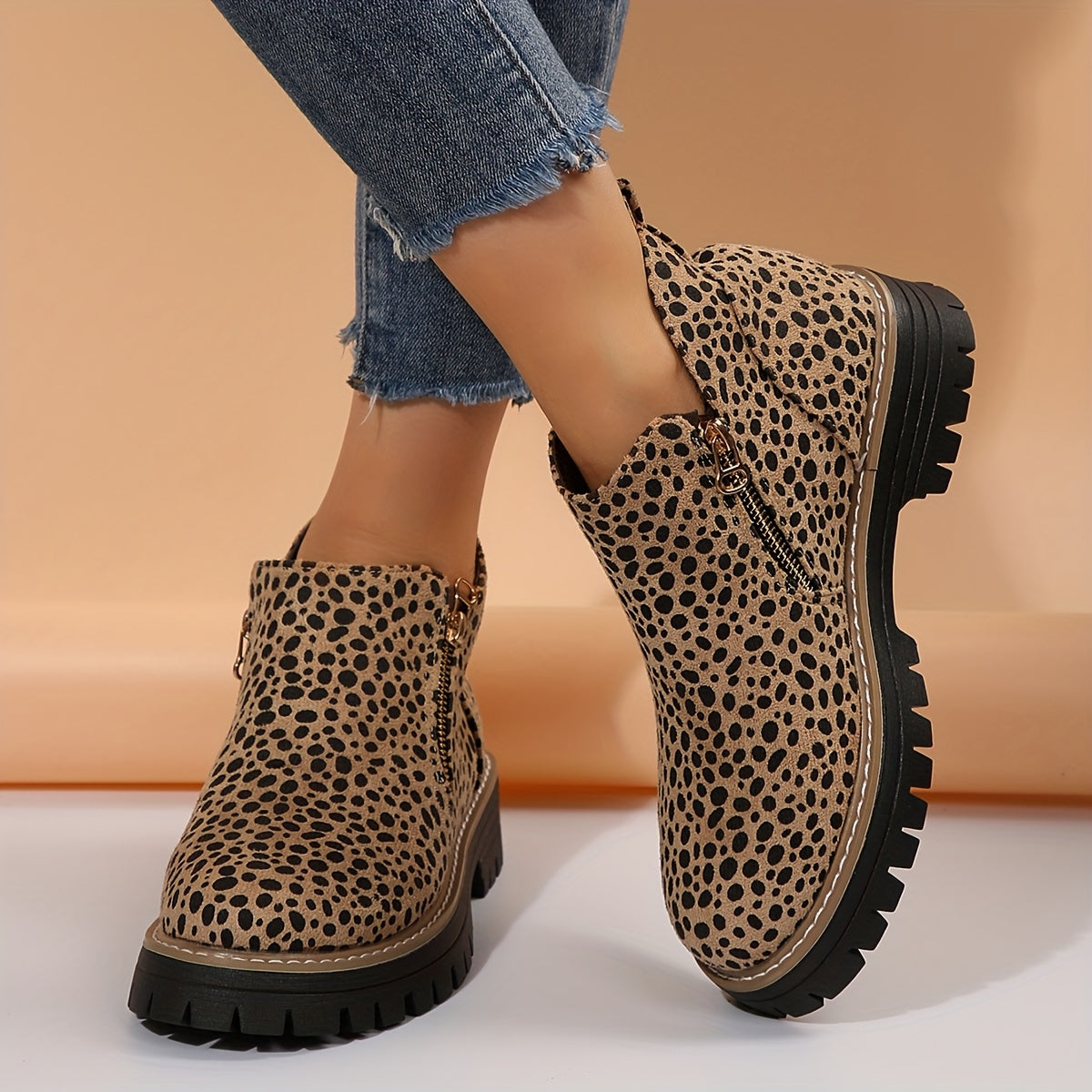 Calantha | Spotted Luxury Orthopedic Boots