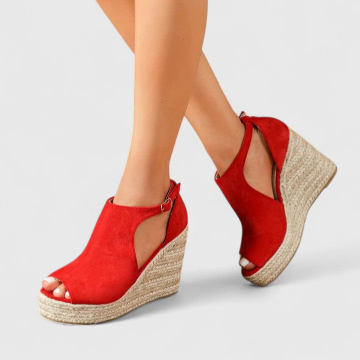 Calantha | Black Suede Orthopedic Heels