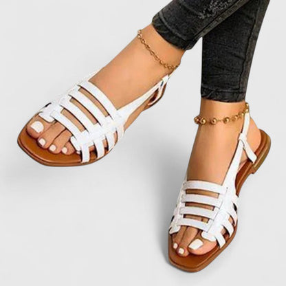 Calista | Golden Strappy Orthopedic Sandals