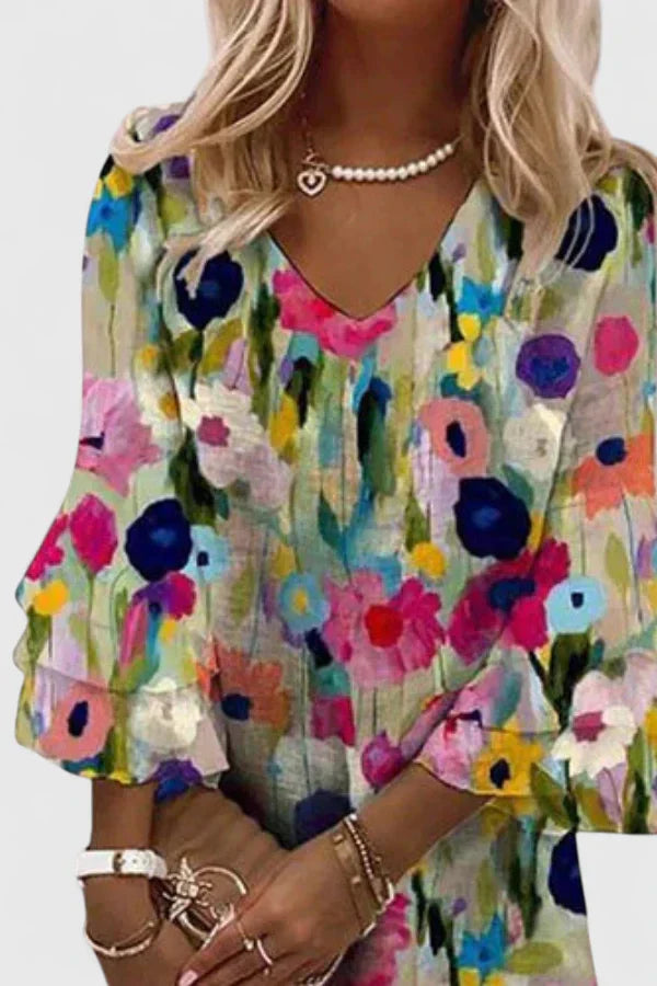Calantha | Floral Elegant Mini Dress