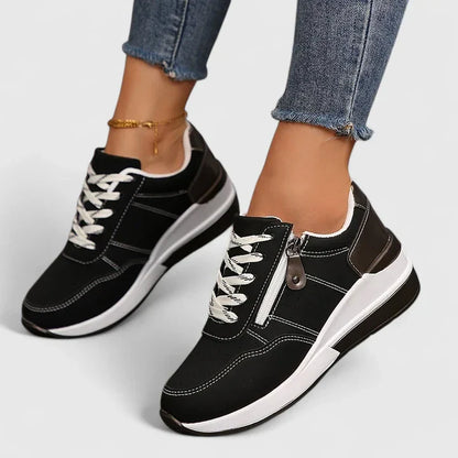 Calantha | Black Cutout Orthopedic Shoes