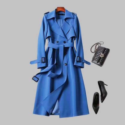 Aurora | Elegant Black Knee-Length Loose Fit Coat