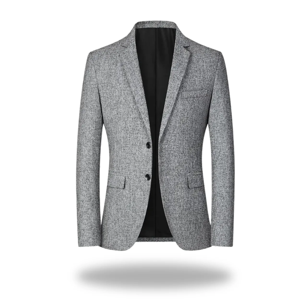 Sutton | Grey Two-Button Refined Essential Blazer