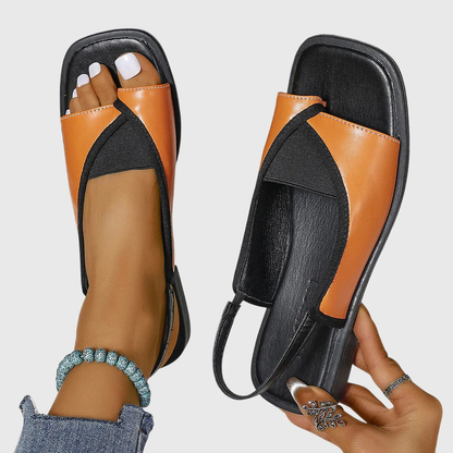 Calista | White Cross-Strap Orthopedic Sandals