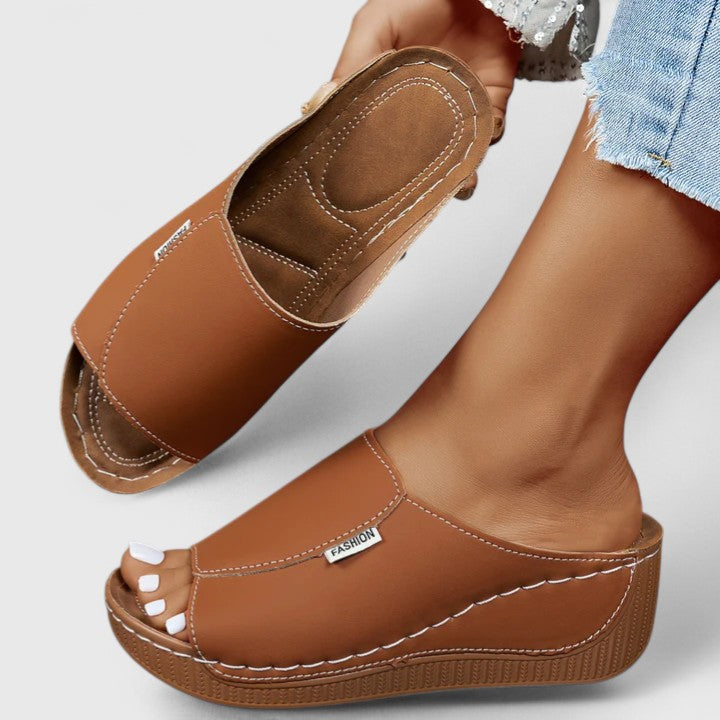Astrid | Elegant Light Blue Orthopedic Sandals