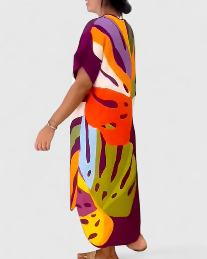 Calantha | Vibrant Abstract Comfortable Dress