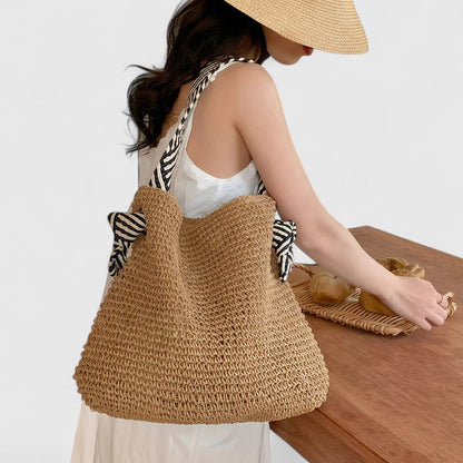 Women’s Bohemian Everyday Shoulder Style Woven Straw Bag