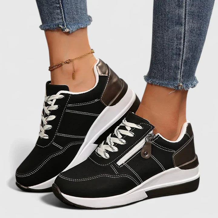 Calantha | Navy Blue Cutout Orthopedic Shoes