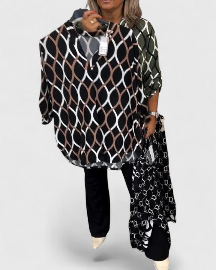 Alethea | Olive Green Sophisticated Blouse