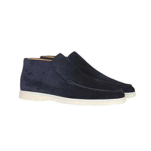 Beckett | Grey Suede Slip-On Shoes