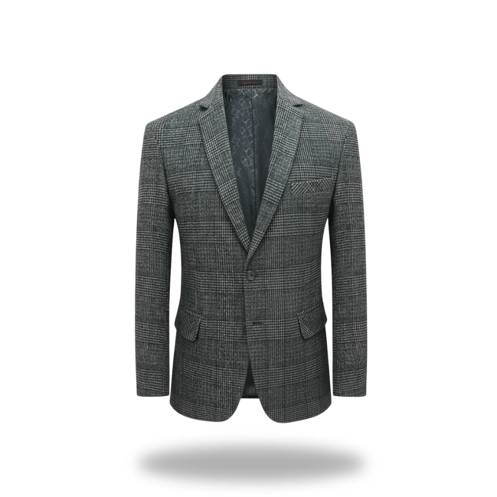 Benedetto | Premium Classic Blazer in Beige Herringbone