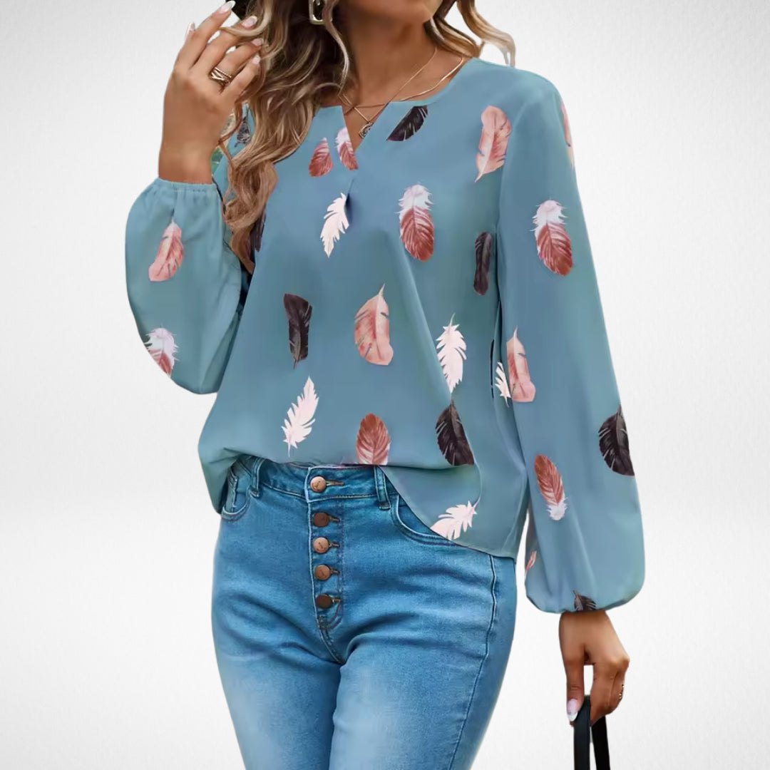 Astrid | Blush Feather Confidence Fit Blouse