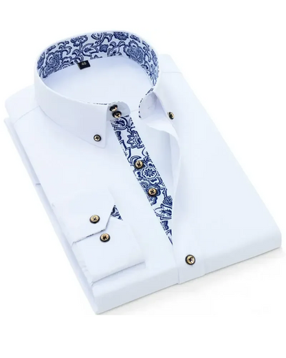 Beckett | Elegant Black Traditional Cotton Shirt